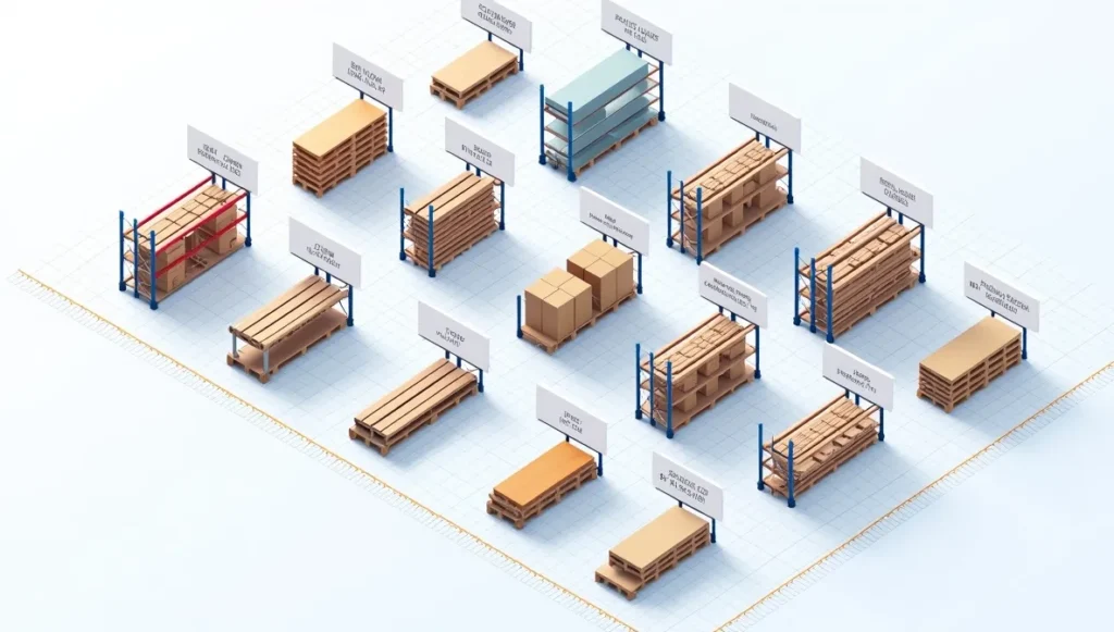 Heavy-duty-pallet-racks 12 types, load specs, blueprint diagram