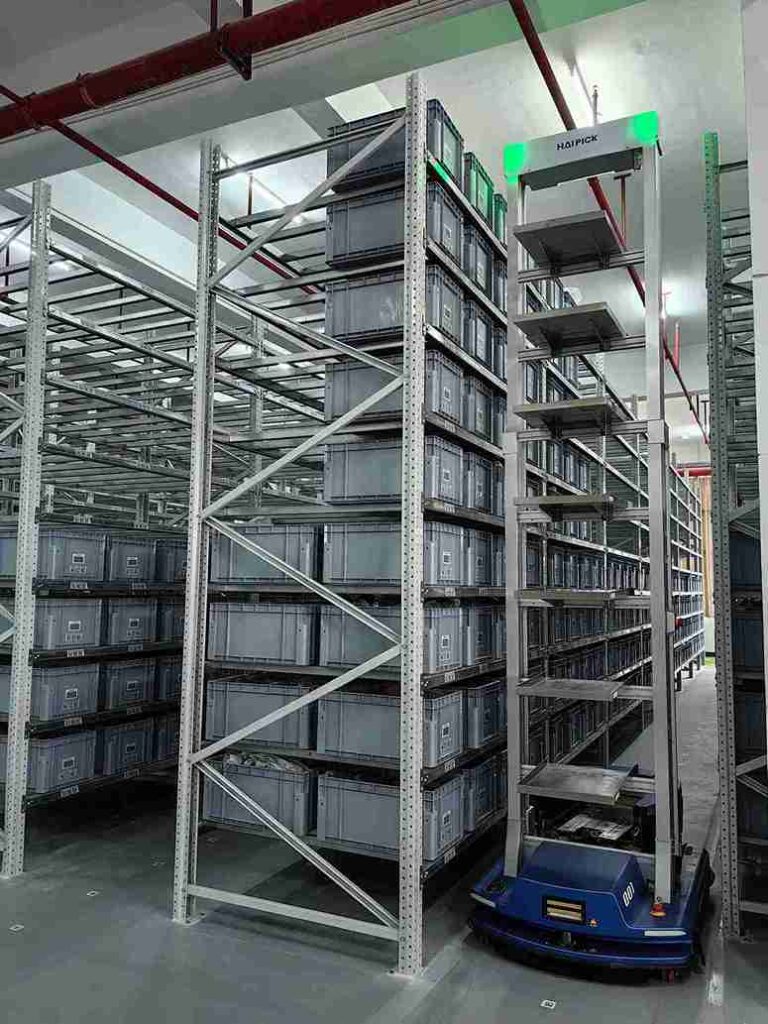 AI-powered WES dashboard managing an intelligent Green warehouse automation ecosystem.