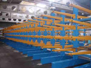 Heavy-duty cantilever racking systems for steel storage