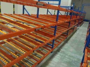 High-density mobile racking system in warehouse storage application