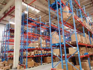 Measuring warehouse height for rack height configuration for industrial racking