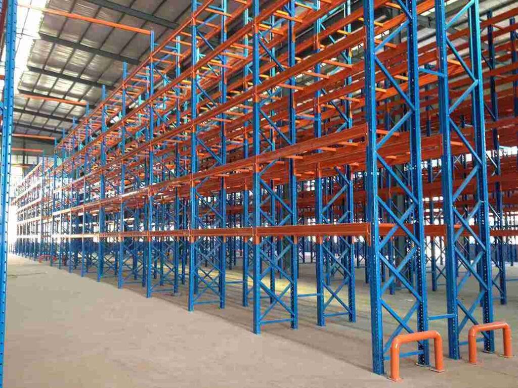 Storage density comparison infographic for different sustainable racking systems configurations