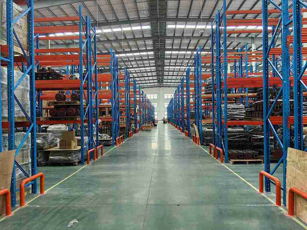 double-flanged beam racking structural close-up