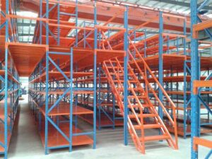 Bent pallet racking beams requiring professional ​​pallet racking repair services​​