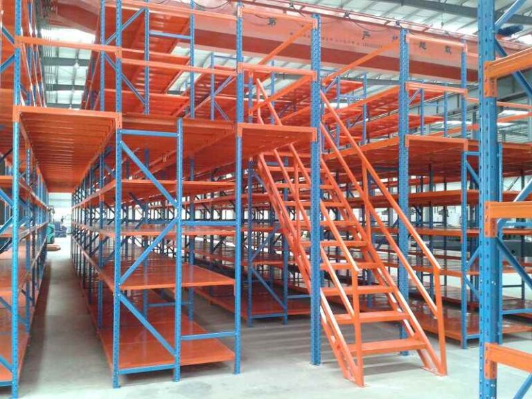 Bent pallet racking beams requiring professional ​​pallet racking repair services​​