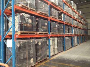 Second hand racking systems in warehouse storage setup