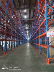 Warehouse transformation using bnarrow aisle space utilizationb racking systems