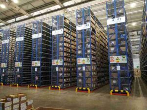 multi-tier racking systems with mezzanine levels for heavy pallet storage