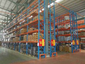 narrow aisle racking total project cost analysis with space optimization diagram