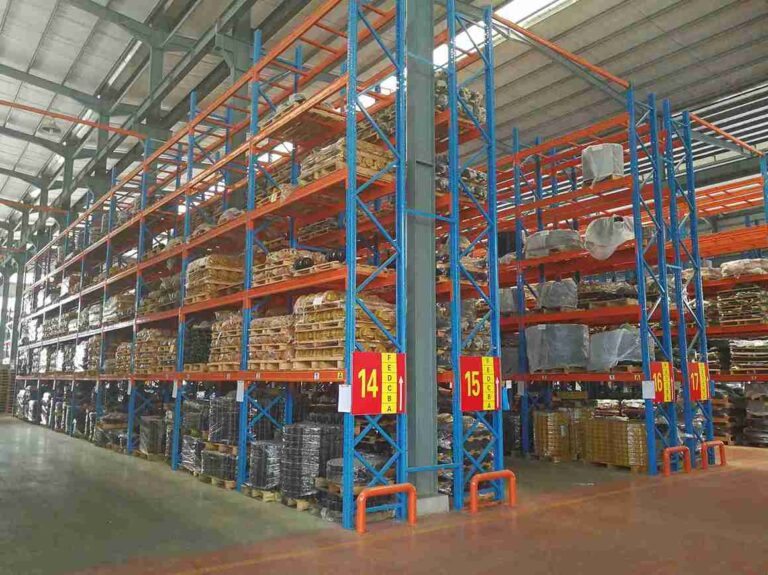 narrow aisle racking total project cost analysis with space optimization diagram