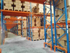 ​​Beam racking damage prevention​​ with forklift impact guards
