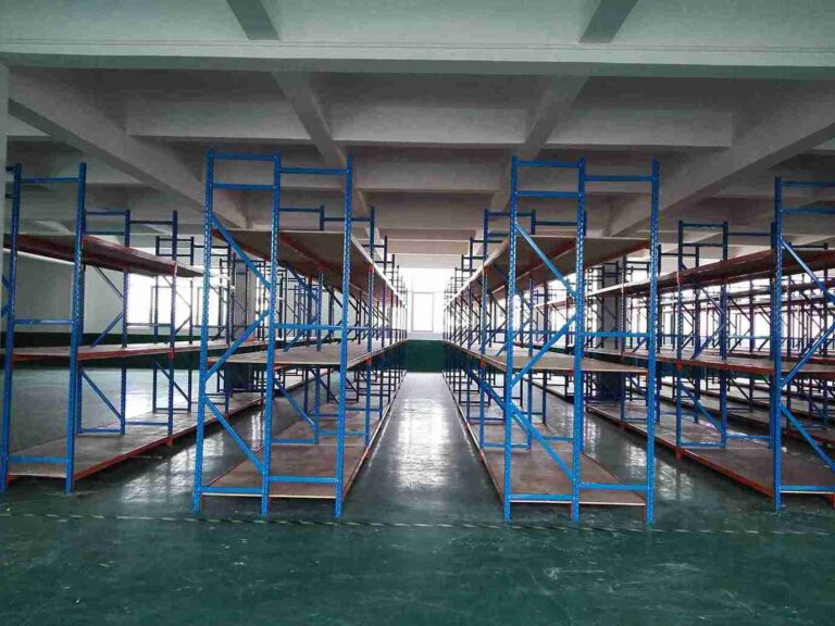 ​​Pallet racking installers in [City]​​ assembling warehouse storage system