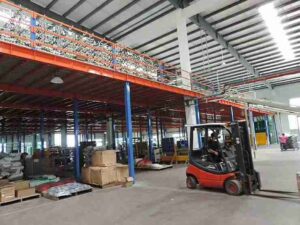 ​​Professional pallet racking installation services​​ team securing warehouse storage system