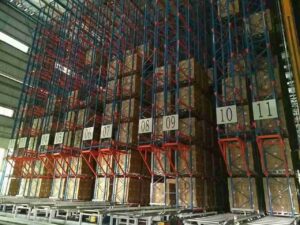 High-density fully automated storage system with ASRS cranes