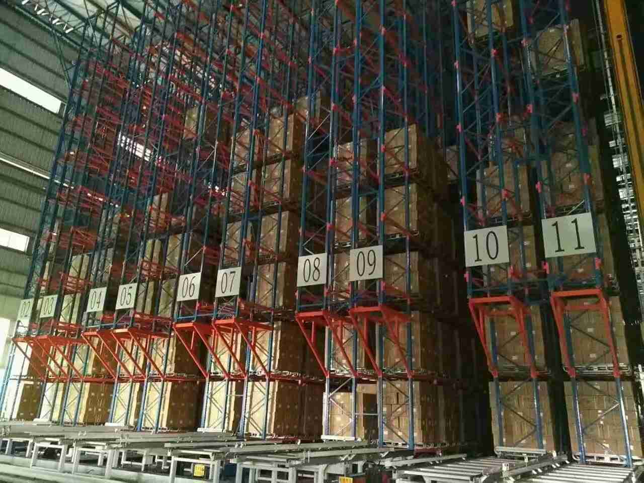 High-density fully automated storage system with ASRS cranes