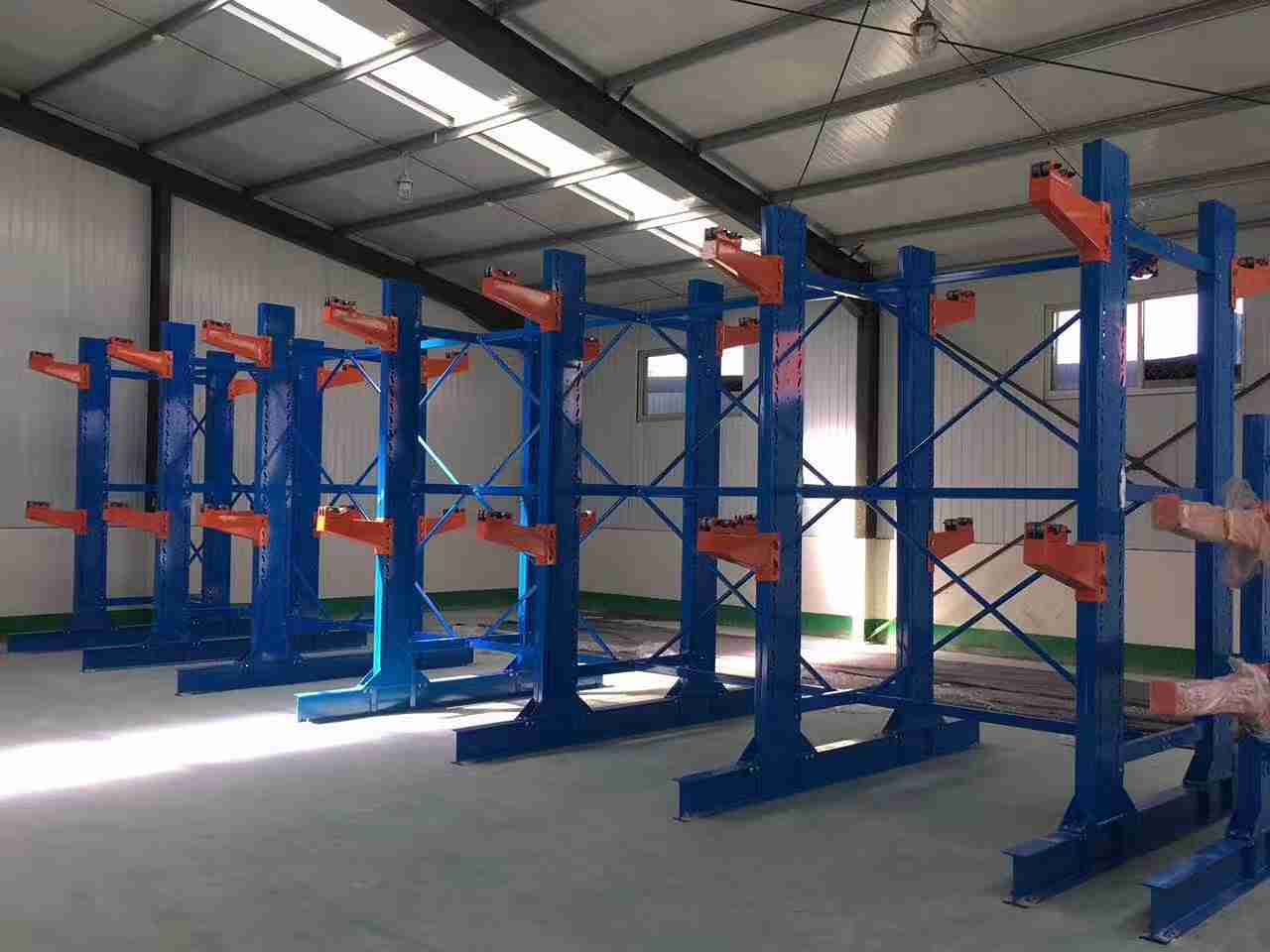 Heavy-duty cantilever racking for sale with double-column arms