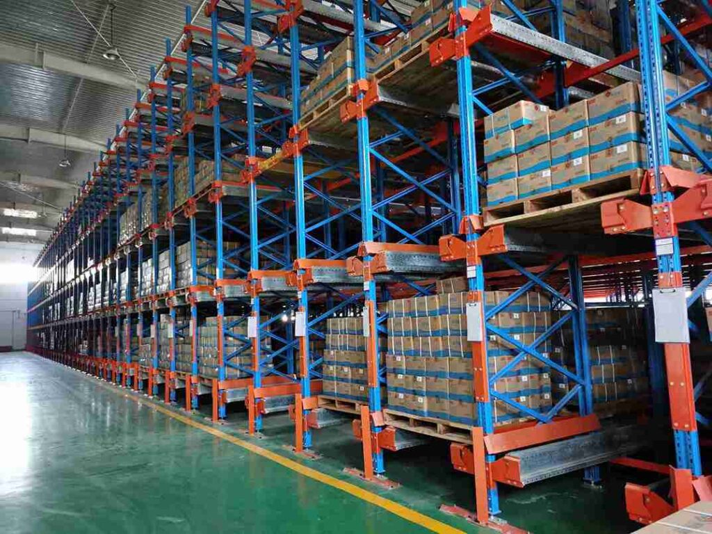 ISO certified High-density storage Drive-in Racking for cleanrooms.