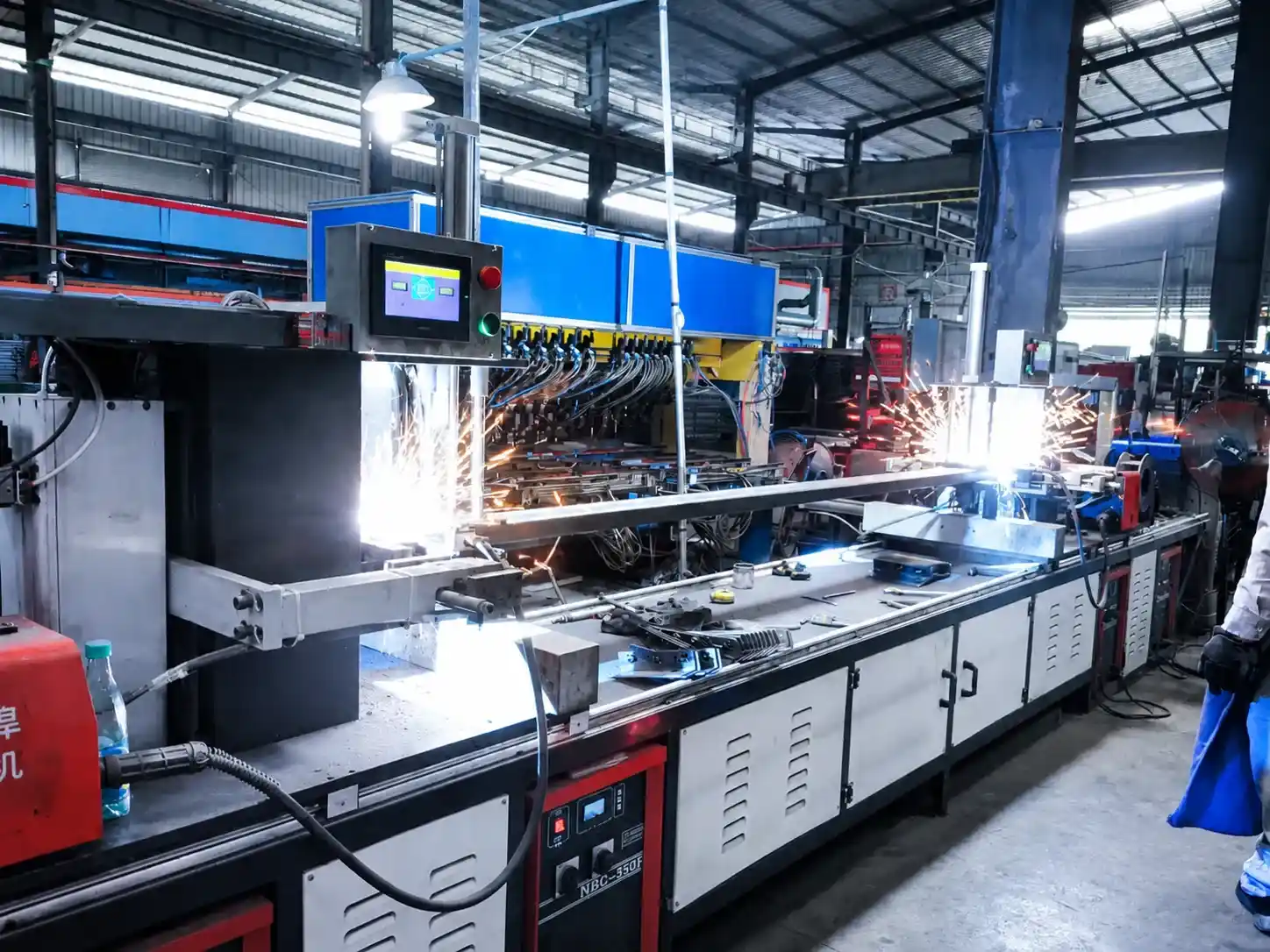 Pallet Racking Manufacturer Automated Robotic Welding Machine Beam Fabrication Line