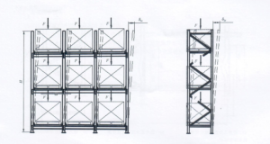 Safety inspection of a steel structure rack in a high‑bay warehouse