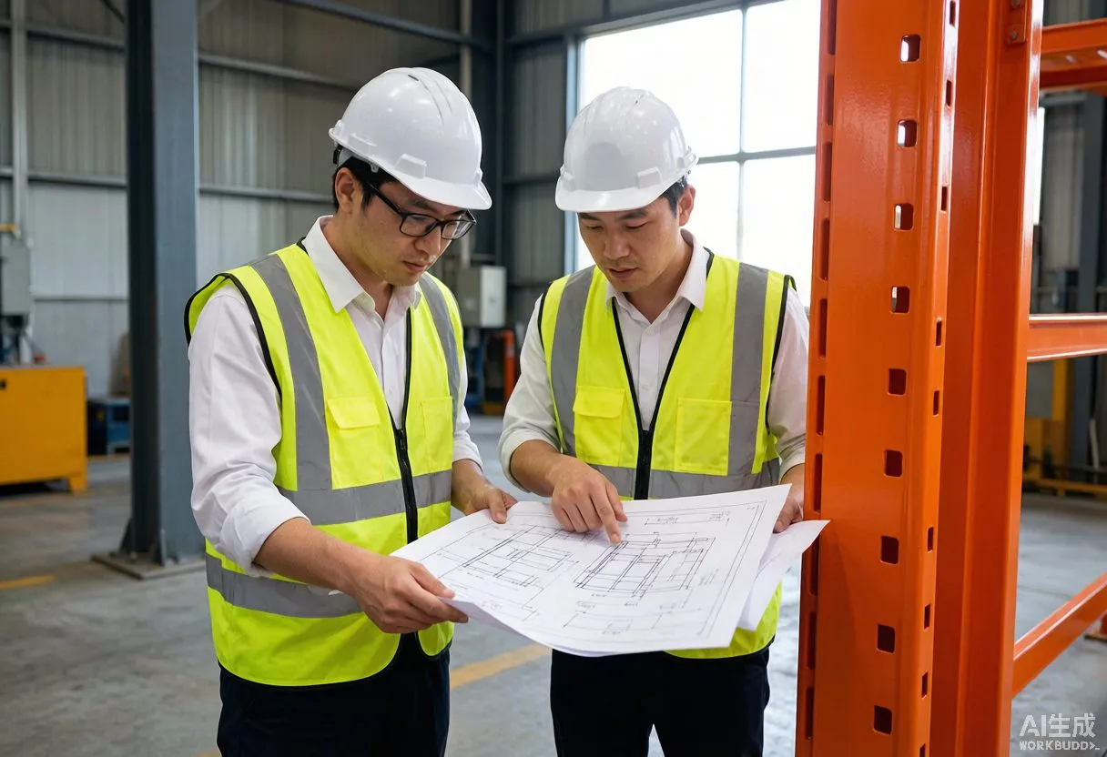 Custom Warehouse Shelving Engineers Technical Drawing Review Steel Upright Factory
