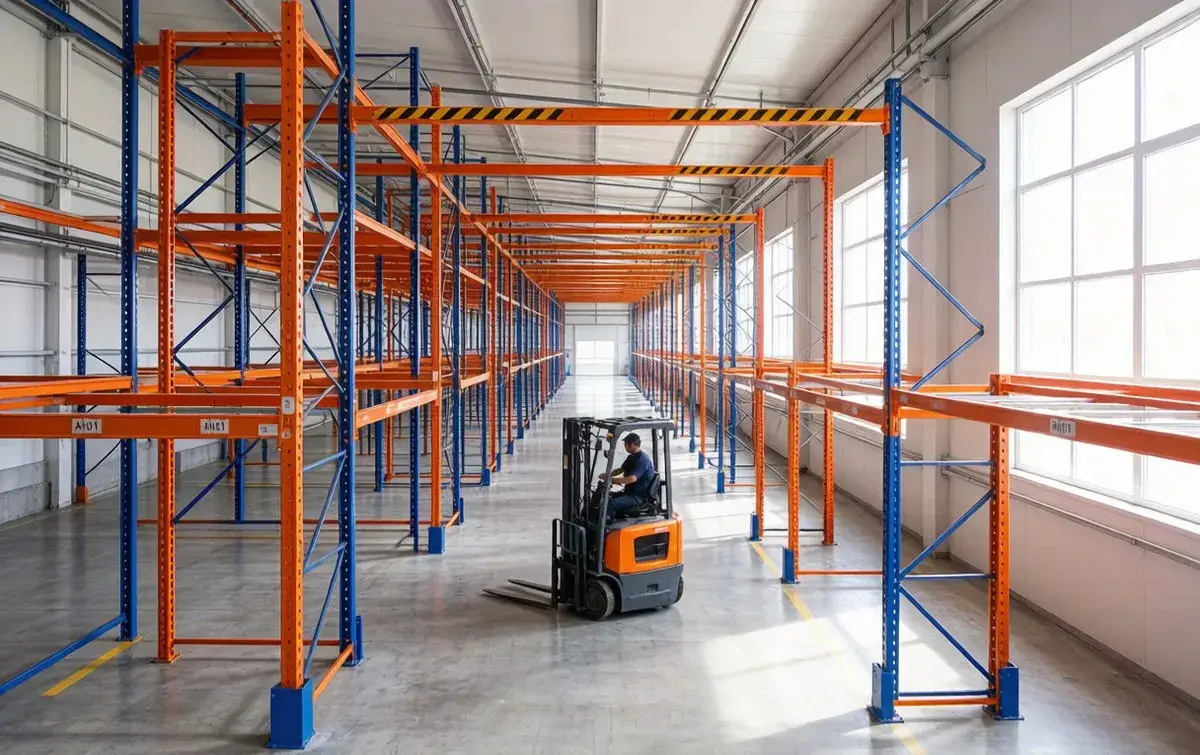Custom Warehouse Shelving Heavy Duty Pallet Racking Distribution Center Forklift Aisle