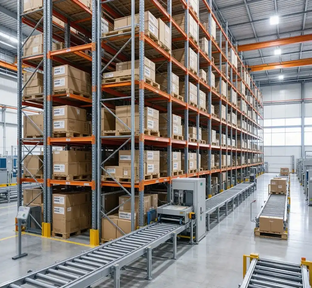 Warehouse Racking Case Studies Automated Conveyor Integration Barcode High Bay Racks