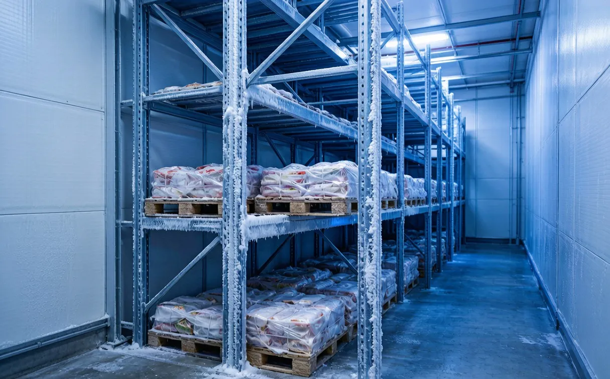 Warehouse Racking Case Studies Cold Storage Frosted Steel Minus 30 Degree Freezer Racks