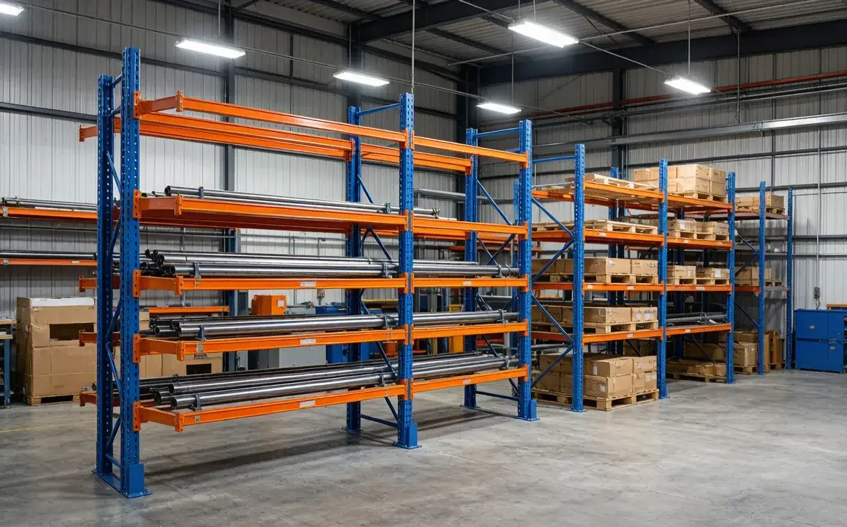Warehouse Racking Case Studies Manufacturing Plant Storage Raw Material Steel Pipe Racks